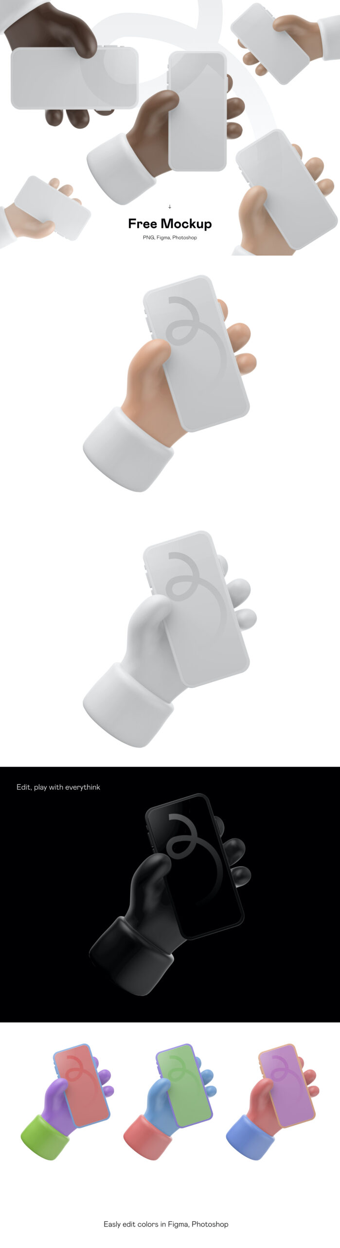 3D卡通iPhone 12手机样机插图