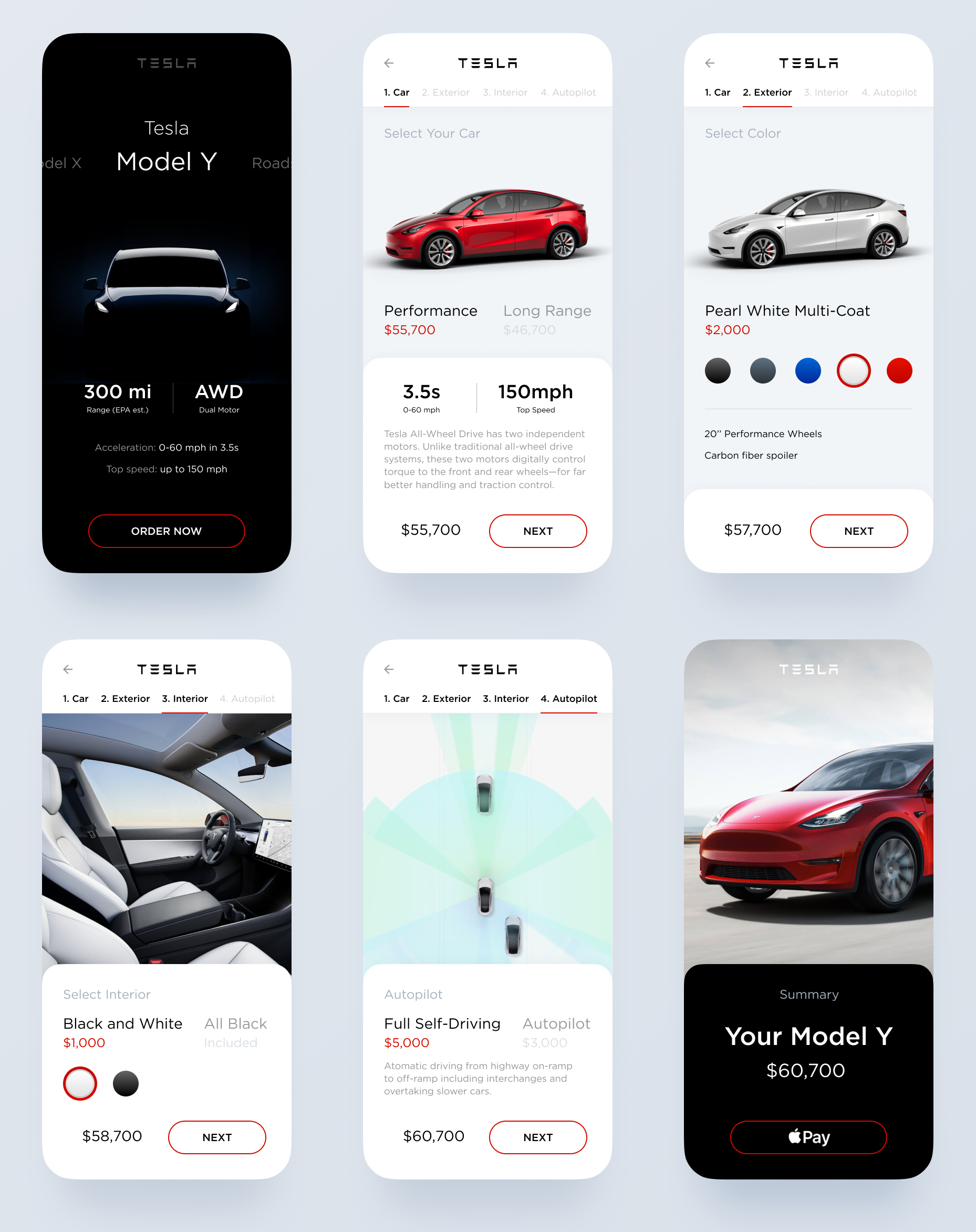 Tesla Model Y智能汽车概念用户界面UI套件插图