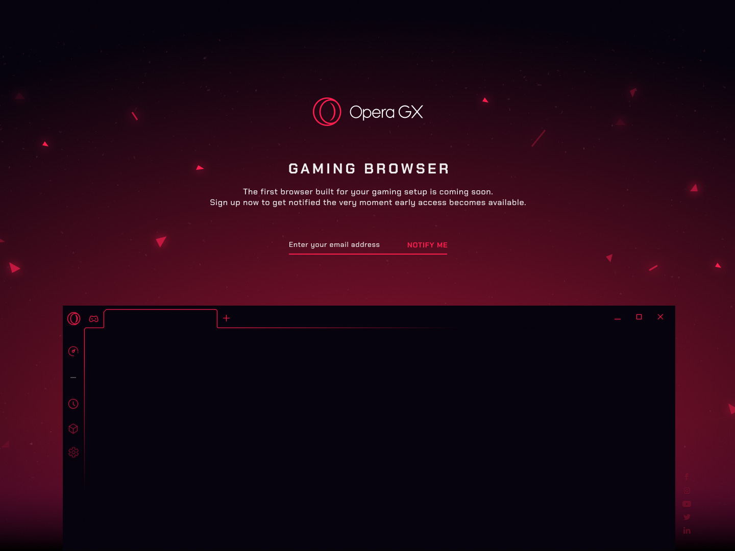 Opera GX浏览器着陆页插图